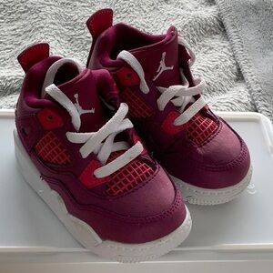Baby Maroon Sneakers with White Accents